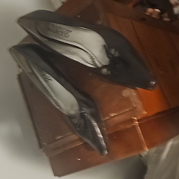 Franco Sarto Designer Genuine Leather Ladies Shoes, Sz 8, Black, Low Thick Heel - Picture 7 of 8